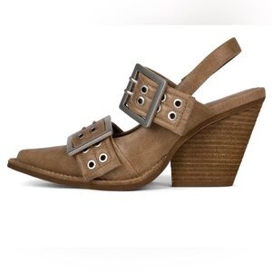 Jeffrey Campbell Carlie Sling Back Western Pump Woman’s Size 8